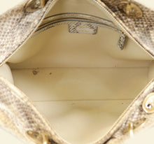 Christian Dior Bicolor Snakeskin Lady Dior Large Bag