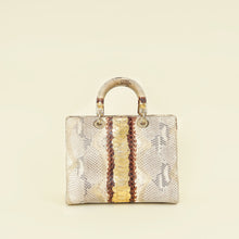 Christian Dior Bicolor Snakeskin Lady Dior Large Bag