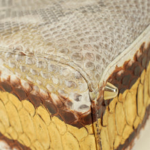 Christian Dior Bicolor Snakeskin Lady Dior Large Bag