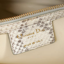Christian Dior Bicolor Snakeskin Lady Dior Large Bag
