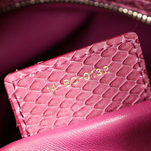 Christian Dior Mauve Pink Snakeskin Lady Dior Large Bag