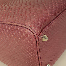 Christian Dior Mauve Pink Snakeskin Lady Dior Large Bag