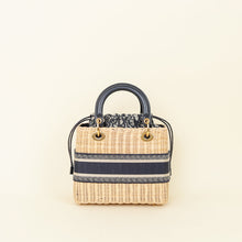 Christian Dior Bicolor Wicker Lady Dior Medium Bag
