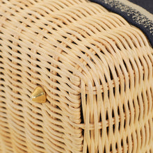 Christian Dior Bicolor Wicker Lady Dior Medium Bag