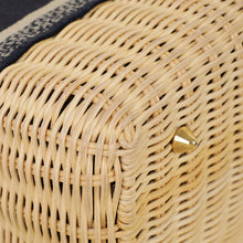 Christian Dior Bicolor Wicker Lady Dior Medium Bag