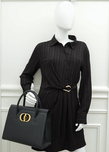 Christian Dior Black St. Honore Top Handle Tote Large Bag