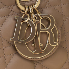 Christian Dior Taupe Gray Cannage Lady Dior Medium Bag