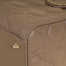 Christian Dior Taupe Gray Cannage Lady Dior Medium Bag