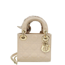 Christian Dior Powder Pink Mini Lady Dior Bag W/ Twilly
