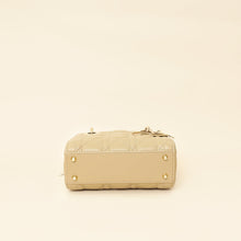 Christian Dior Dark Beige Mini Chain Lady Dior Bag w/ Twilly