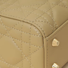 Christian Dior Dark Beige Mini Chain Lady Dior Bag w/ Twilly