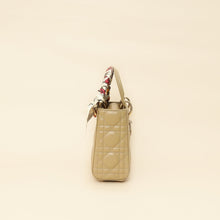 Christian Dior Dark Beige Mini Chain Lady Dior Bag w/ Twilly