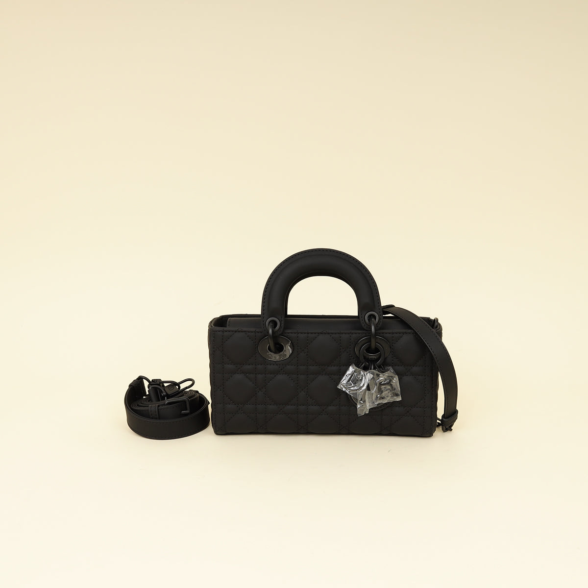 Christian Dior Black Ultramatte Cannage Lady D-Joy Small Bag