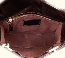 Christian Dior Dark Wine Lady Dior Patent Mini Chain Bag