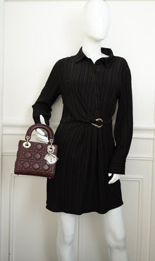 Christian Dior Plum Lady Dior Mini Chain Bag