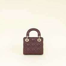 Christian Dior Plum Lady Dior Mini Chain Bag