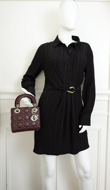 Christian Dior Plum Lady Dior Mini Chain Bag