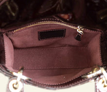 Christian Dior Dark Wine Lady Dior Mini Chain Bag