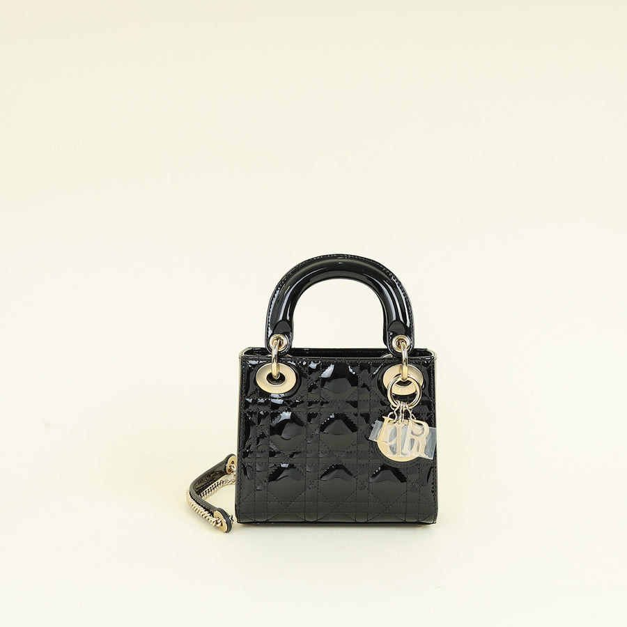 Christian Dior Black Lady Dior Mini Chain Bag