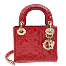 Christian Dior Red Mini Chain Lady Dior Bag