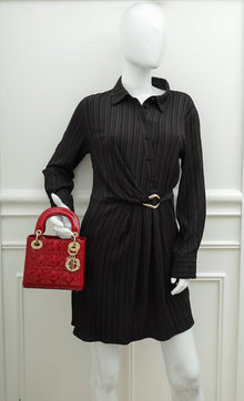 Christian Dior Red Mini Chain Lady Dior Bag