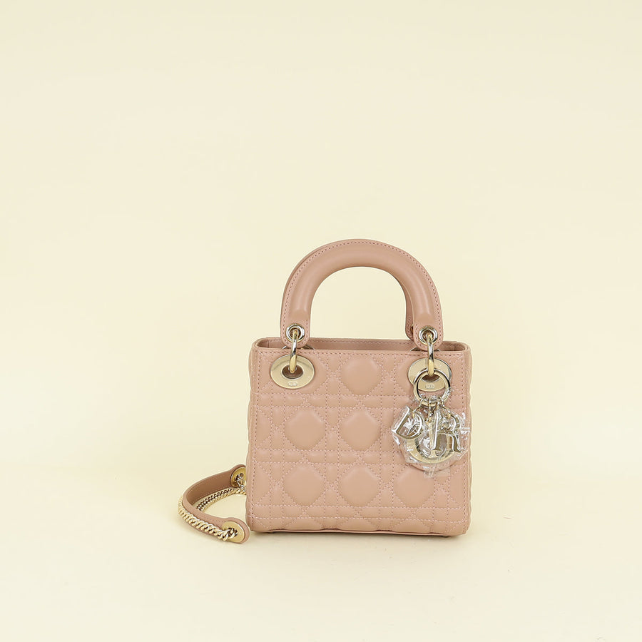 Christian Dior Blush Lady Dior Mini Chain Bag