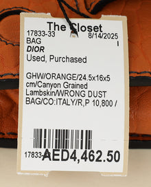 Christian Dior Orange J'adior Medium Flap Chain Bag