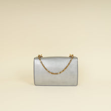 Christian Dior Metallic Grey J'adior Medium Flap Chain Bag