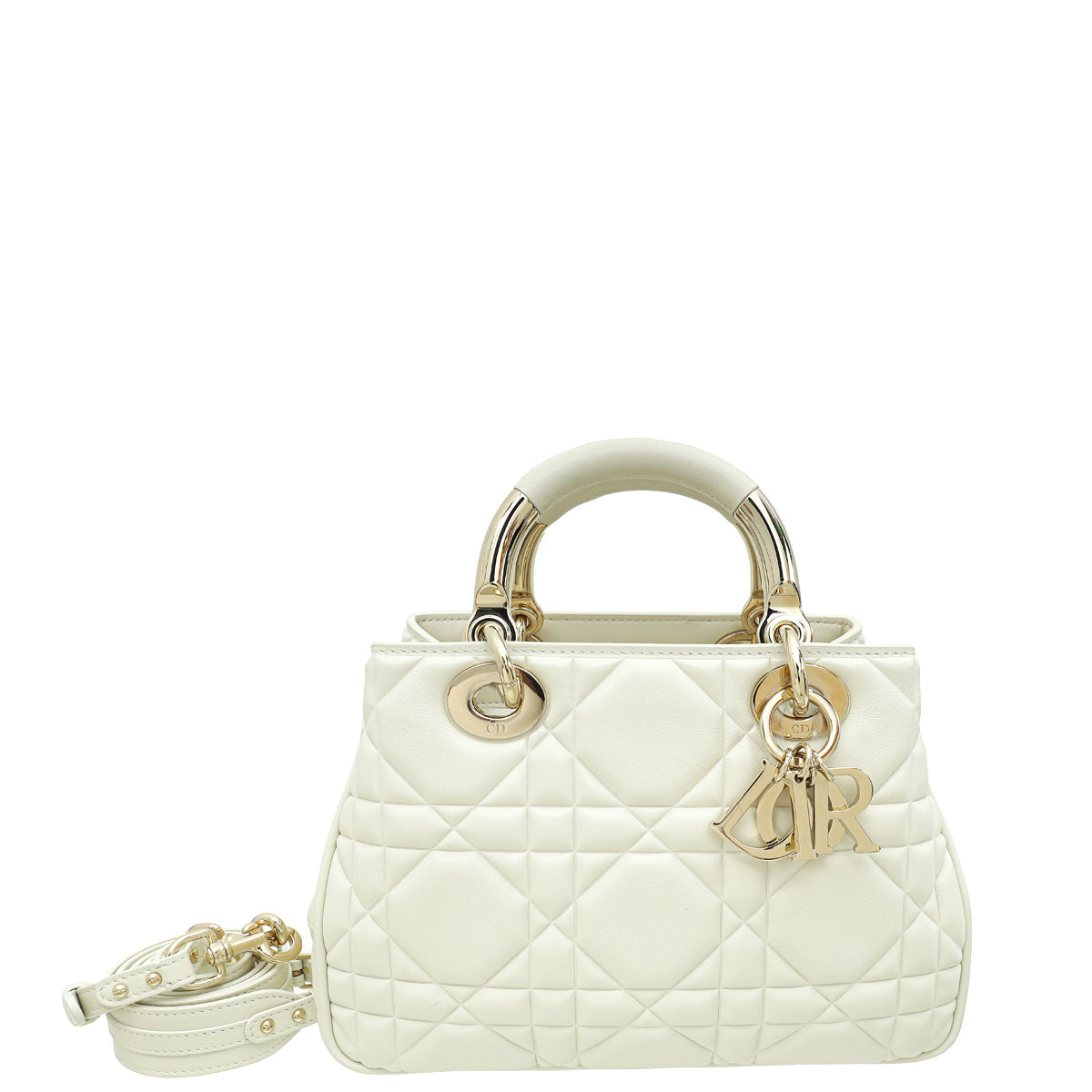 Christian Dior White The Lady 95.22 Bag