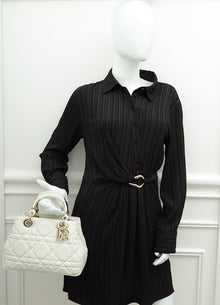 Christian Dior White The Lady 95.22 Bag