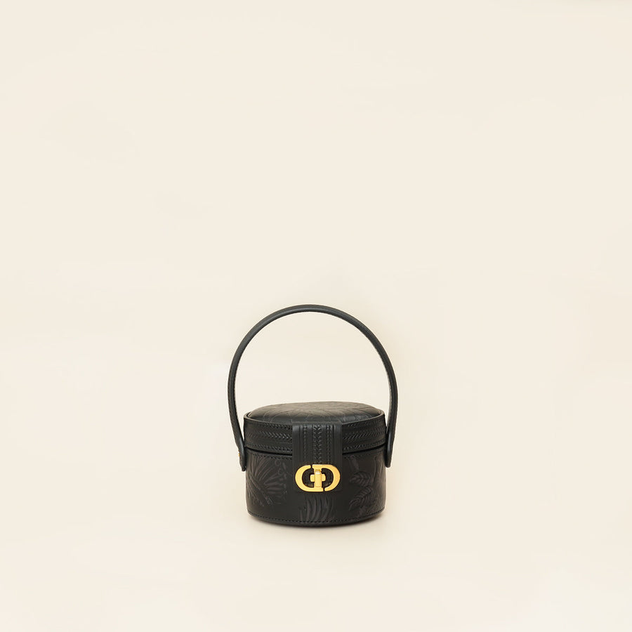 Christian Dior Black Top Handle Clutch