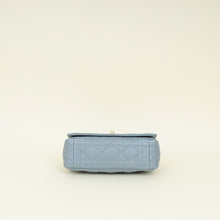 Christian Dior Blue Grey Caro Cannage Small Flap Bag