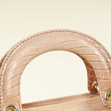 Christian Dior Tricolor Lady Dior Alligator Mini Chain Bag