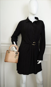 Christian Dior Tricolor Lady Dior Alligator Mini Chain Bag