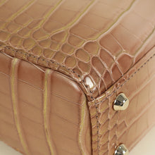 Christian Dior Tricolor Lady Dior Alligator Mini Chain Bag