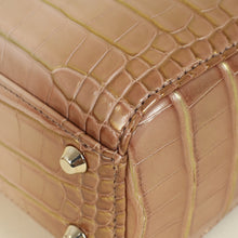 Christian Dior Tricolor Lady Dior Alligator Mini Chain Bag