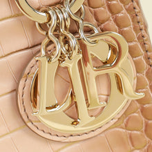 Christian Dior Tricolor Lady Dior Alligator Mini Chain Bag