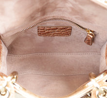 Christian Dior Tricolor Lady Dior Alligator Mini Chain Bag