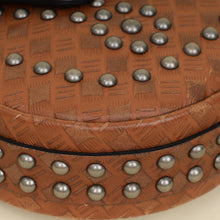 Christian Dior Brown Cannage Embossed Studded D-Fence Saddle Bag