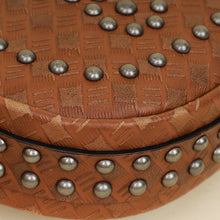 Christian Dior Brown Cannage Embossed Studded D-Fence Saddle Bag