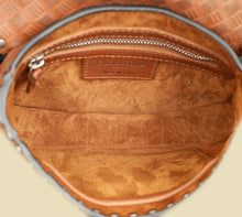 Christian Dior Brown Cannage Embossed Studded D-Fence Saddle Bag