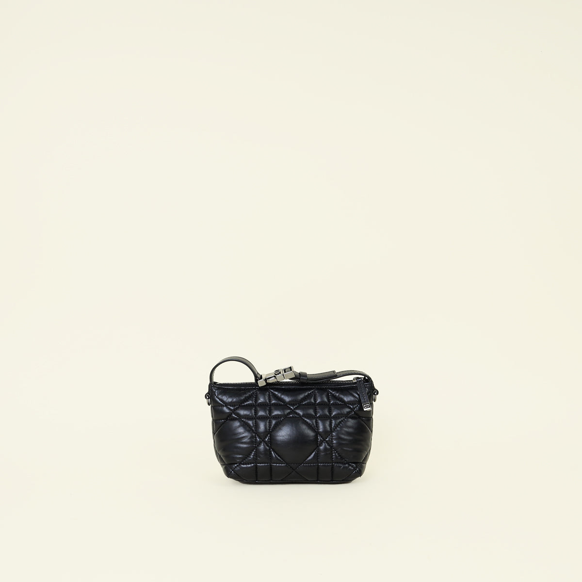 Christian Dior Black Macrocannage Diortravel Nomad Small Pouch