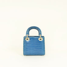 Christian Dior Blue Alligator Mini Lady Dior Bag