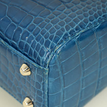 Christian Dior Blue Alligator Mini Lady Dior Bag