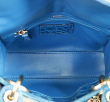 Christian Dior Blue Alligator Mini Lady Dior Bag