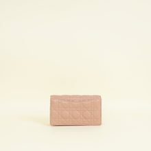 Christian Dior Rose De Vents Caro Cannage Pouch With Chain