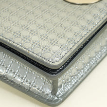 Christian Dior Metallic Silver Micro Cannage 30 Montaigne 2-in-1 Pouch