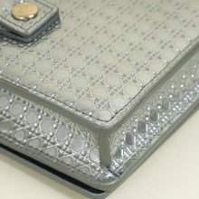 Christian Dior Metallic Silver Micro Cannage 30 Montaigne 2-in-1 Pouch