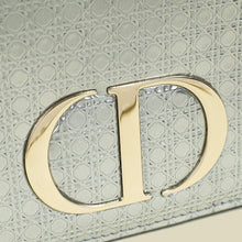Christian Dior Metallic Silver Micro Cannage 30 Montaigne 2-in-1 Pouch