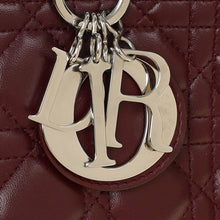 Christian Dior Burgundy Lady Dior Large Bag